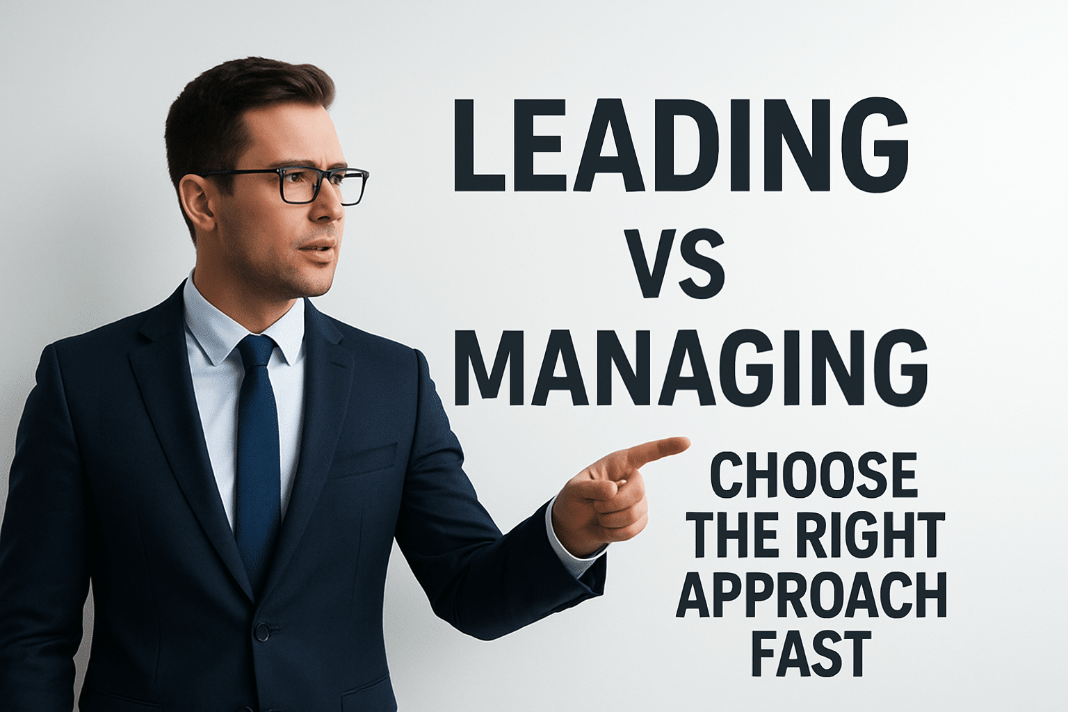 Leading versus managing