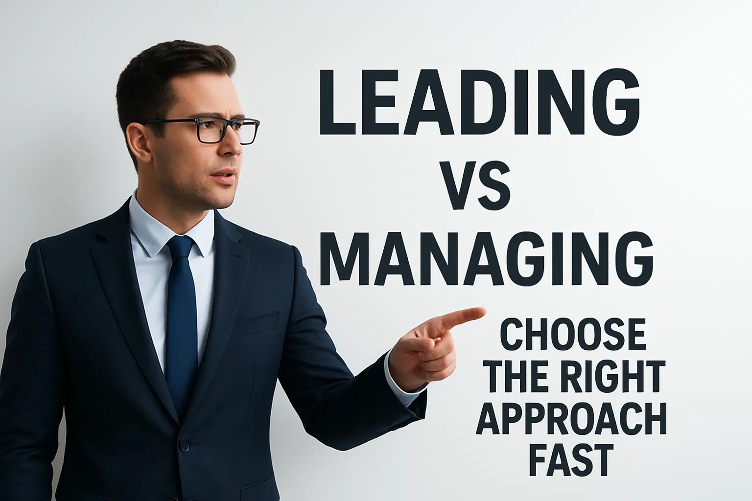 Leading versus managing