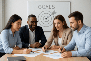 team setting goals and targets