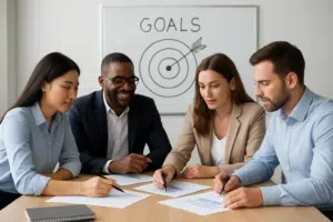 team setting goals and targets